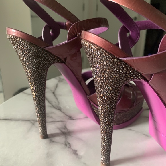 YSL Tribute Stingray heel - platform sandals - Picture 4 of 14